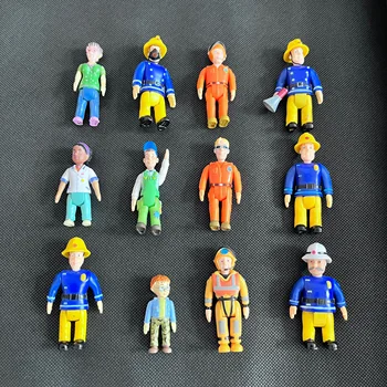 12buc/set Original de 4-6cm comun mobile Pompierul sam figurina PVC Jucării pentru copii Imagine 2