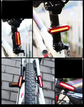 120 Lumeni Biciclete Lumina din Spate USB Reîncărcabilă Ciclism Coada de Lumină LED-uri Impermeabil MTB Rutier Biciclete Coada Lumina Accesorii pentru Biciclete Imagine 2
