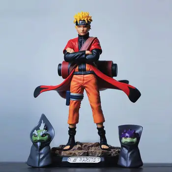 Uzumaki Naruto Shippuden GK Acțiune Figur Modell Anime Uzumaki-Naruto Sennin Modus Figur 21cm 1/10 Statuie Spielzeug Sammeln figma Imagine 2