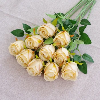 5PCS Silk Rose Long Branch Flori Artificiale pentru Nunta Acasă Decorare Masă de Flori False de Crăciun Cadou de Ziua Îndrăgostiților Imagine 2