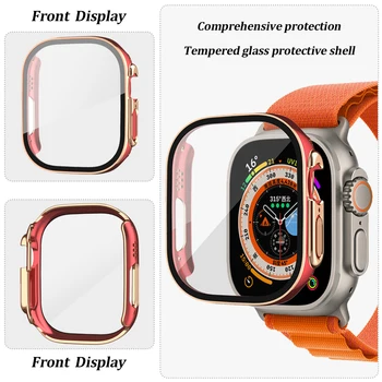 Sticla+Caz pentru Apple Watch Ultra 49mm Ecran Protector, Spoiler Sport Smartwatch Capac de Protecție pentru iwatch Ultra 49mm Dotari Imagine 2