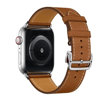 Curea din piele Pentru Apple Watch Band 7 41mm 45mm Watchband Pentru iWacth seria 7 6 5 3 SE 44mm 40mm 42mm 38mm Bratara Accesorii Imagine 2