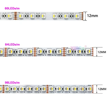 5M RGBW/RGBWW 4 culoare în 1 LED Strip Bandă 60/84/96leds/m SMD 5050 flexibile, de înaltă luminozitate Lumini Bar DC 12V 24V IP30/65/IP67 Imagine 2