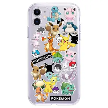 Pokemon pentru Iphone13 Pro Max Cazul Iphone 678 Plus Kawaii Clar Silicon de Caz 11 Xr X Iphone12Promax Iphone13Mini 12Mini Imagine 2