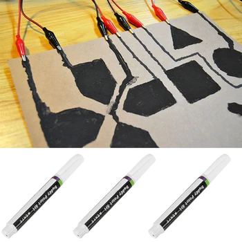 Conductoare Pen Circuite Electronice DIY Student Educație pentru Copii Atrag Instantaneu Magic Tester Experiment de Fizica Circuit Imagine 2