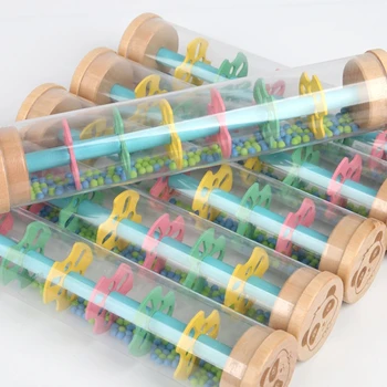 Copilul Rainmaker Cilindru de Sunet Instrument de Culori Luminoase cu Ploaie Stick SoundToys pentru copil Copil Copil Imagine 2
