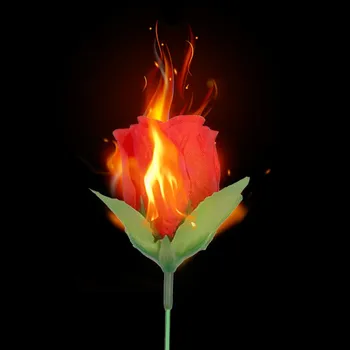 Torța a Crescut Cabalistice Mistică Foc Foc Magie Trucuri Magice Flacără care Apar Flori de Magician Profesionist Bar Iluzie elemente de Recuzită Imagine 2