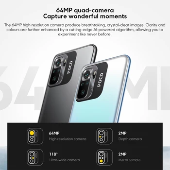 Versiune globală POCO m5-urile sunt Smartphone 64MP Quad Camera 6.43