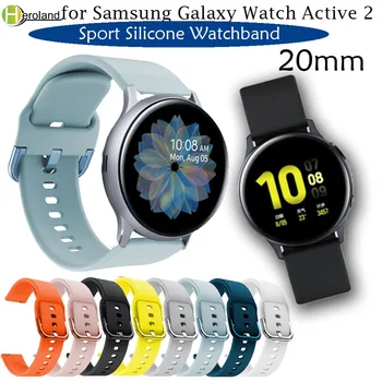20mm curea de Ceas pentru Samsung Galaxy Watch Active 2 40/44mm Sport silicon Mansete Inteligente pentru Samsung Gear S2 Classic 732 curea Imagine 2