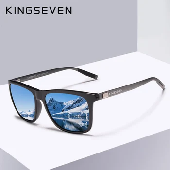 KINGSEVEN 2022 Brand nou Unisex Retro Aluminiu+TR90 ochelari de Soare Polarizat Lentile Ochelari, Accesorii Ochelari de Soare Pentru Barbati/Femei Imagine 2