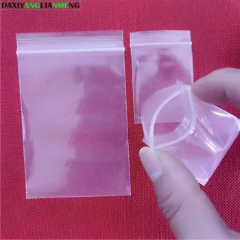 100buc/lot mai Mic de 1.5x2.5cm să 5x7cm de Plastic Transparentă PE Fermoar de blocare posibilitate de Reînchidere Supapa de Ambalare saci Groasă de 0,2 mm Imagine 2