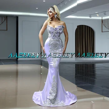 Moda 2023 Mermaid Rochie De Seara Cu Trenul Detașabil Split Dragă Margele Formale Arabă Rochii De Mireasa Personalizate Imagine 2