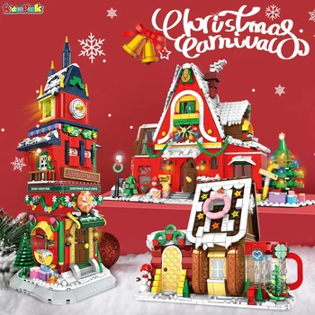 2022 Anul Nou Distracție Elan Caramida Creative Moș Crăciun Ghimbir Ginger House Set Bloc De Decorare Jucării Pentru Copii Baiat Cadou Imagine 2