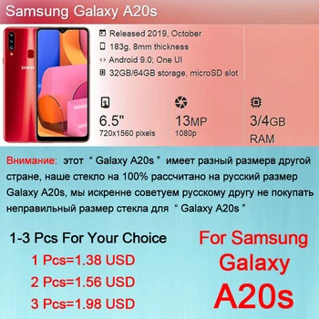 3PCS Proteja Sticla Pentru Samsung Galaxy A20s-O 20 de ani Protector de Ecran HD Pentru samsumg samsyng A20 s Temperat Glas Film Imagine 2
