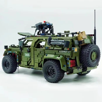 Tehnice RC Războinic Vehicul Off-Road Bloc Militar Blindat Model de Masina Cărămizi Jucării Control de la Distanță Pentru Copil Ziua de nastere Cadou Imagine 2