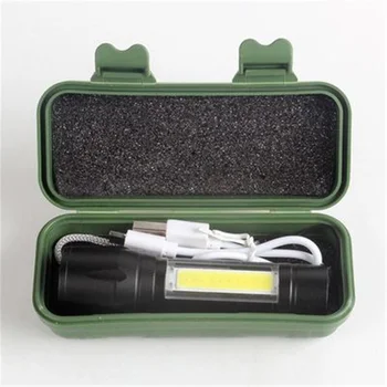 Portabil Mini Lanterna LED-uri XPE COB Lanterna cu 3 Moduri de Reincarcabila cu Zoom Lanterna Lumina Impermeabil Camping Lumina Imagine 2