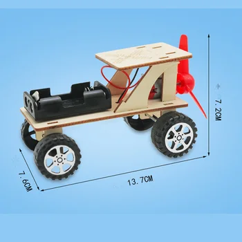 DIY Vânt Vehicul Off-road Masina DIY Kit Experiment științific și Educație Model de Jucărie Pentru Copii Cadou Jucărie Proiect Imagine 2