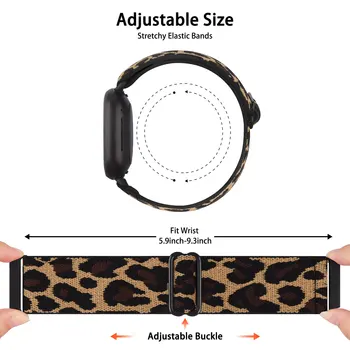 Elastic Curea Nailon pentru Fitbit-Versa 3 2 1 Bandă Reglabilă Respirabil Watchband Sport Brățară pentru Versa Lite Fitbit Sens Curea Imagine 2
