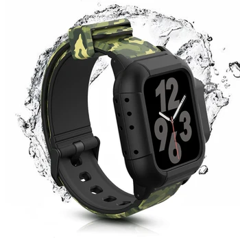 Camuflaj Personalitate Curea pentru Apple Watch 8 7 Bandă de 45mm 44mm 40mm Sport Caz Impermeabil pentru Iwatch Serie SE 6 5 4 Capac Imagine 2