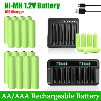 Bonadget de Înaltă Performanță Baterie 3200mAh AA/AAA de lungă durată NI - MH 1.2 volt baterii,Controlere Baterie,baterie și încărcător Imagine 2