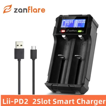 Original Zanflare C2 USB Încărcător de Baterie Inteligent 2 Slot Cu Display AA AAA 18650 17670 26500 26650 16340 14500 Pentru Ni-MH Lithim Imagine 2