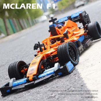 Tehnice 1248PCS Mclaren F1 Masina de Curse de Formula Blocuri Super-Viteză Vehicul Asambla Cărămizi Jucarii si Cadouri Pentru Băieți Copii Imagine 2