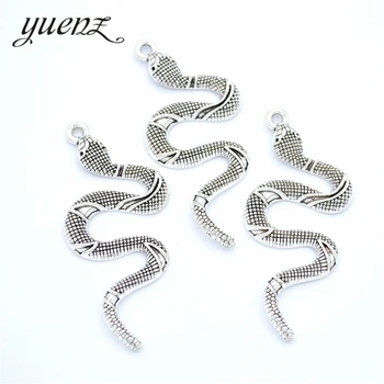 YuenZ 3pcs 2020 Nou Produs șarpe Farmece Pandantiv De Metal Aliaj de Bijuterii de Marcare 52*23mm D9318 Imagine 2