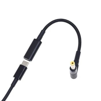 100W USB C PD Cablu de Încărcare USB 3.1 Tip C de sex Feminin pentru a 4.8*1.7 mm cu Pin Jack Adaptor Conector pentru Hp TPN-Q113 Laptop Imagine 2