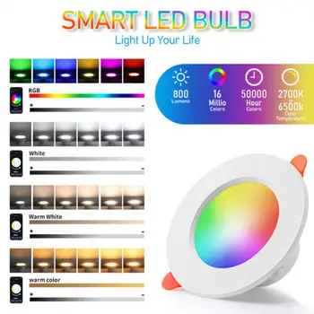 CORUI Tuya Compatibil Bluetooth Smart LED Lumina RGB Reglabile corp de Iluminat Colorate 10W 15W Spot Smart Home Dormitor Camera de zi Imagine 2