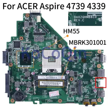 Pentru ACER Aspire 4739 4339 Suport 1 tesaloniceni Gen CPU Placa de baza Notebook DA0ZQHMB6C0 MBRK301001 HM55 DDR3 MODEL:ZQH Laptop Placa de baza Imagine 2