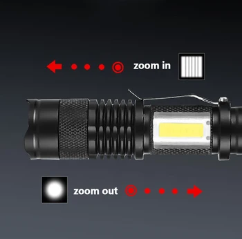 Mini Reîncărcabilă Lanterna LED-uri Folosesc XPE + COB lampă margele 100 de metri lanterna Led-uri Utilizate pentru aventura, camping, Imagine 2