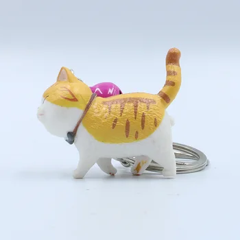 Moda Drăguț Desen Animat De Mers Pe Jos Pisica Pandantiv Cheie Inele De Companie Pisoi Cheie Lanț Se Agită Capul Clopote Mașină Sac Brelocuri Charms Bijuterii Cadou Imagine 2