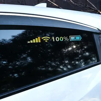 Reflectorizant Auto Autocolante Telefon Mobil Semnal Semn Wifi Rămasă A Bateriei De Afișare Moto Decalcomanii De Parbriz Corpul Autocolante Decorare Imagine 2