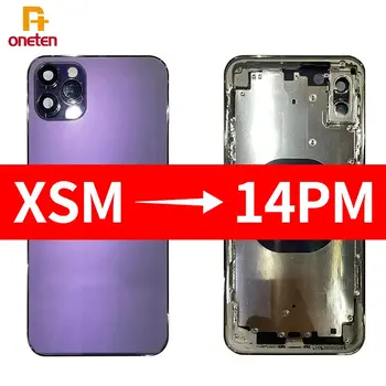 1buc Pentru DIY XSM să 14ProMax Spate Ansamblu Carcasă Pentru iPhone XSM Ca 14ProMax Schimba Înapoi Capacul Bateriei Locuințe Imagine 2