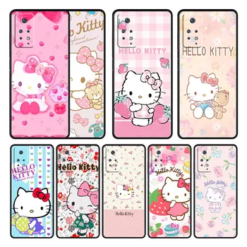 Hello Kitty Roz Foarte Bun în Căutarea Pentru Xiaomi Redmi Notă 11T 11 11 10 8 Pro 9 9 9 T 8T pentru Mi 10 8 9A 9C 10C K40 K50 Caz de Telefon Imagine 2