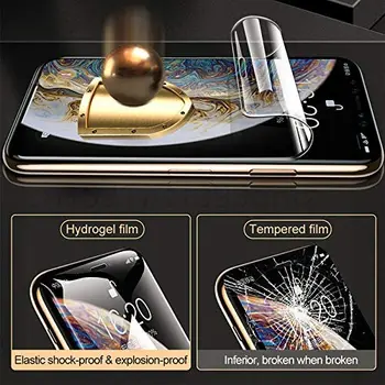 Noi Hidrogel Film Pentru iPhone 5 5S SE 7 8 Plus 6 Plus 12 13 Ecran Protector pentru iPhone X XS XR XS Max 11 14 Pro Max Moale de Protecție Imagine 2