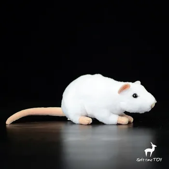 Super Moale Jucărie Drăguț Mouse-Ul Alb De Pluș, Păpuși, Animale, Jucarii Copii, Cadouri De Bună Calitate Imagine 2