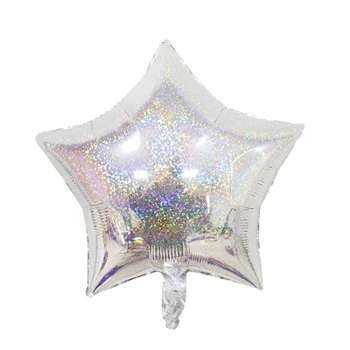 Fierbinte 18inch cu Laser Baloane Folie Nunta, Decoratiuni baloane Petrecere Shine Star Gonflabile, Baloane cu Heliu Consumabile partid Imagine 2