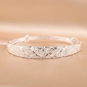 Noul trend 999 argint romantic Gypsophila stele Brățări pentru femei brățări petrecere de moda bijuterii de nunta cadouri de Craciun Imagine 2