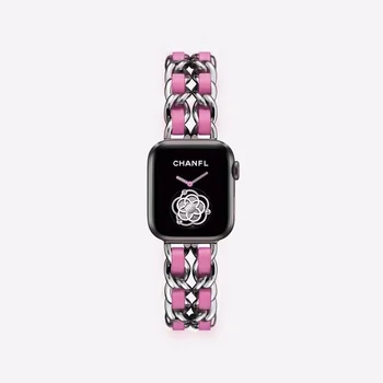 Curea din Otel inoxidabil Benzi pentru Apple Watch Se 7 Bandă de Afaceri de Lux 41mm 45mm Brățară pentru Ceas Seria 7 38 40 42 44 Imagine 2
