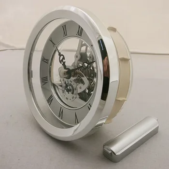 103mm Dial Rama din Metal Cromat de Argint, Ceas de Ceas Introduce Cuarț Circulație DIY Imagine 2