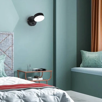 Nordic Simplu de Aur Unghi Reglabil Lampa de Perete din Aluminiu Moderne Dormitor Noptieră oglindă scara decor de Lectură a CONDUS Lumina de Noapte Imagine 2