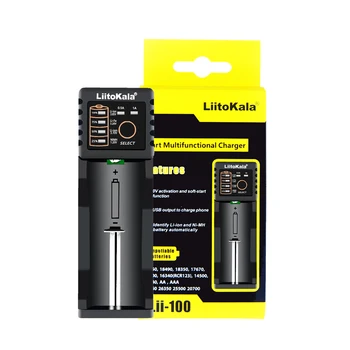 LiitoKala Lii-100B Lii-100 18650 Baterie Încărcător Pentru 26650 16340 RCR123 14500 LiFePO4 1.2 V Ni-MH, Ni-Cd 5V 1A USB încărcător inteligent Imagine 2