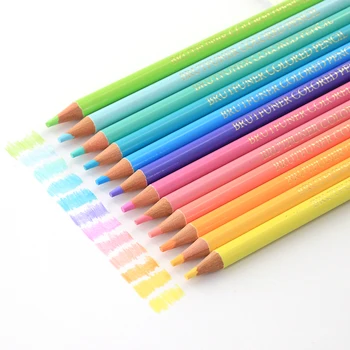 Brutfuner Macaron 50 de culori de Ulei Creioane de Lemn Set Pastel Creion Kit Desen Schiță de Colorat Cadou pentru Artist Incepatori Imagine 2