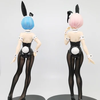 FuRyu BiCute Iepurași Anime Re: Viata o Lume Diferită de Zero REM Rem RAM Bunny PVC Figura de Acțiune de Colectare de Jucării Model de Papusa Imagine 2
