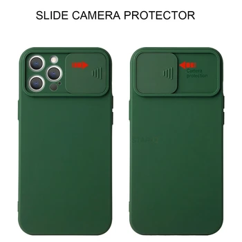 Slide Proteja Lentila Camerei Caz de Telefon Pentru Samsung Galaxy A32 A52 A72 4G A12 A51 A71 A21S A50 Silicon Acoperă O 32 52 12 51 72 2021 Imagine 2