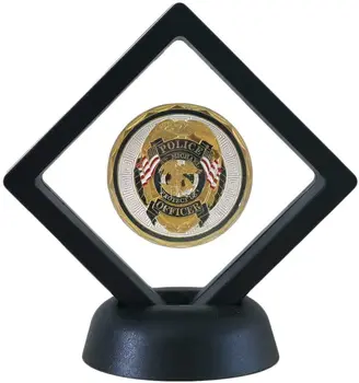 10buc Plutitoare 3D Moneda de Afișare Suport Cutie de Depozitare Bijuterii Organizatorul pentru Cercei Pietre Inel Papusa Insigna de Colectare Monede Medalie de Titular Imagine 2