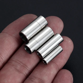 4buc Oțel Inoxidabil Incuietoare Magnetică Gaura de 5 mm Cablul de Piele cu Cleme de Magnet Catarama DIY Brățară Provizii de Luare de Bijuterii Componente Imagine 2