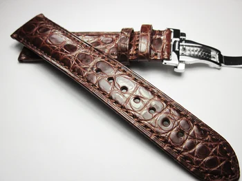 18 19 20 21 22 mm Manual confortabil Bretele moi Reale piele de Crocodil watchbands din Piele pentru ceas de marcă Bratara om Centura Imagine 2