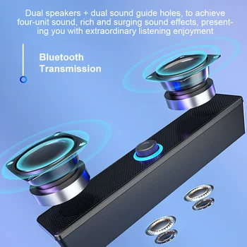 Home Theater TV Sound Bar prin Cablu Difuzor fără Fir Bluetooth-compatibil Surround Soundbar Pentru PC TV Difuzoare de Exterior la Distanță Imagine 2
